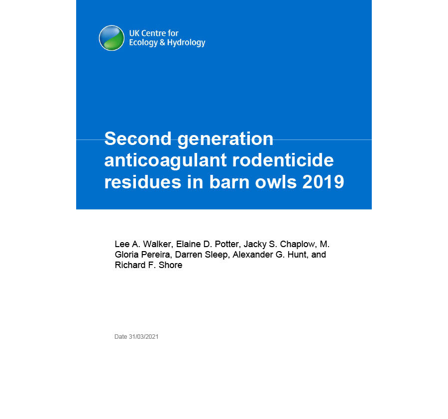 Second generation anticoagulant rodenticide residues in barn owls 2019